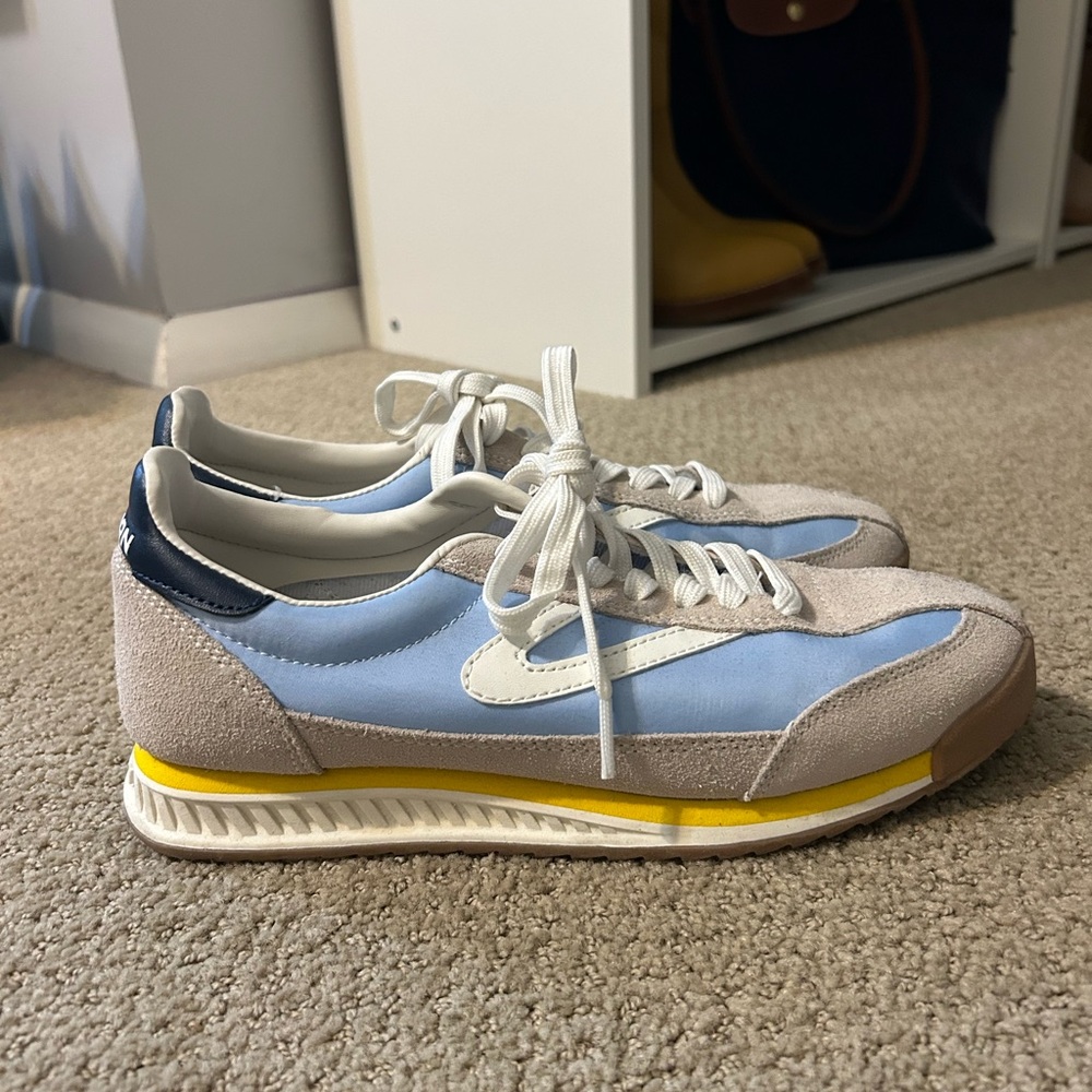 Tretorn Blue and Yellow Women's Sneakers